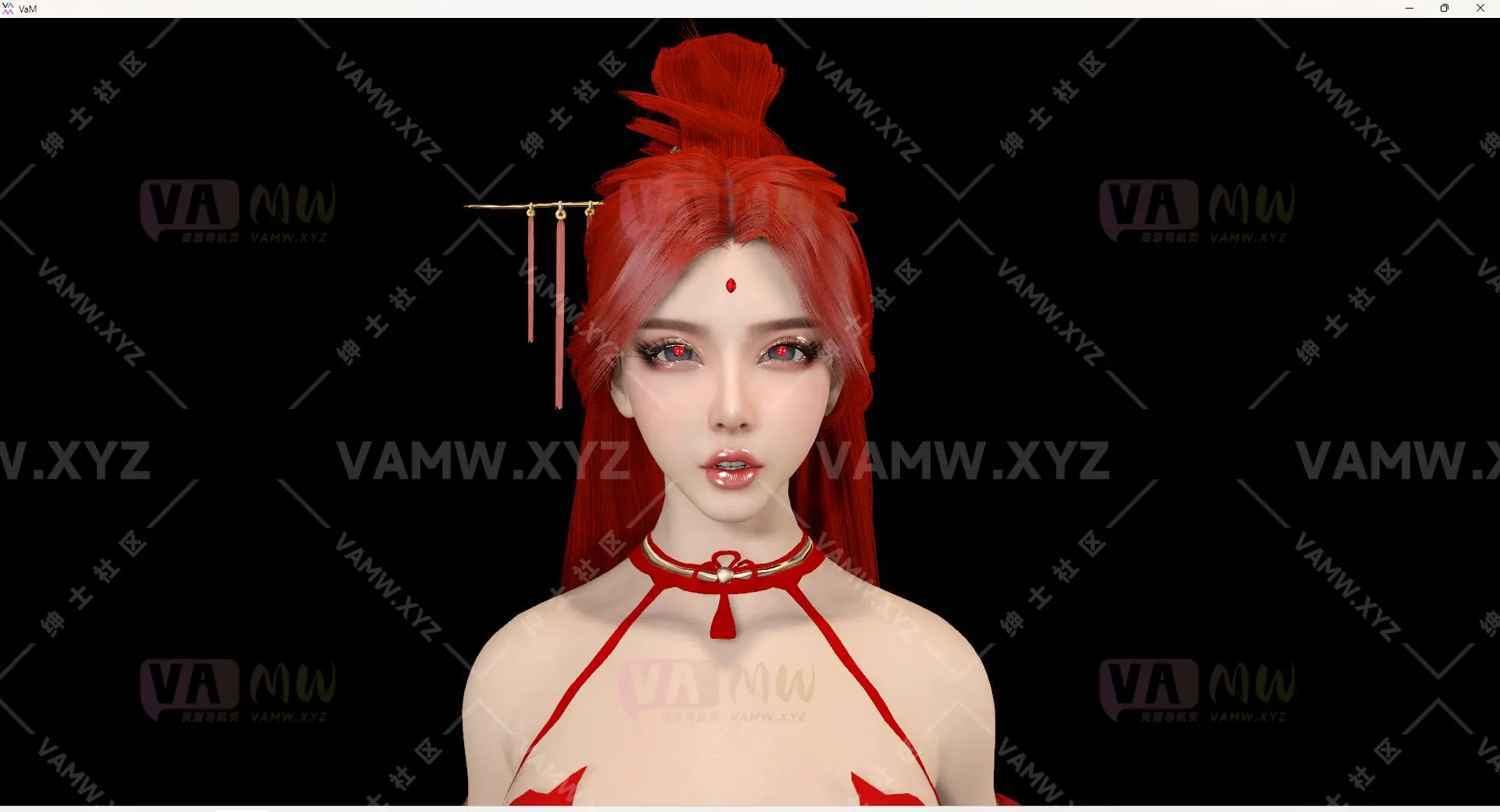人物Looks-VAM虚拟女友游戏人物-古风国漫Menxing-QAQ.红.1/Character Looks-VAM Virtual Girlfriend Game Character-Ancient Chinese Comic Menxing-QAQ.Red.1-VAM资源站